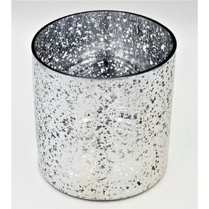 3” x 3” Mercury vase or candleholder. Silver